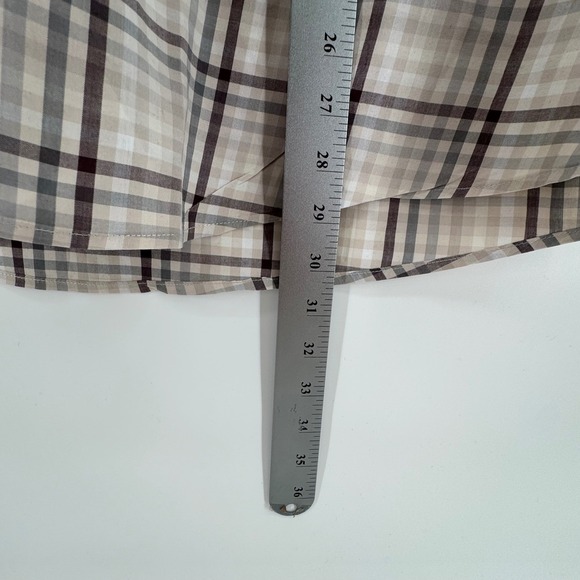 Tasso Elba Mens Plaid Office Wear Preppy Long Sleeve Button Up Shirt XL - Picture 5 of 9